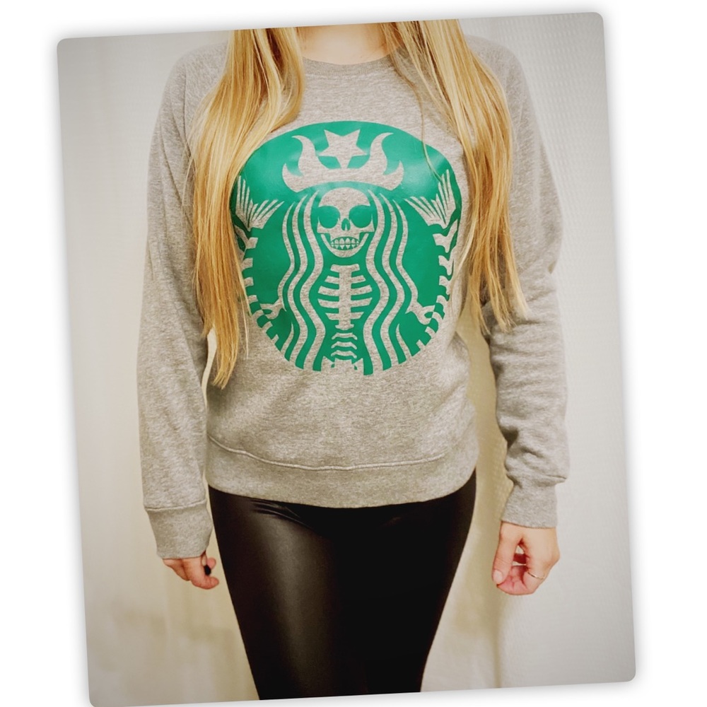 Skeleton Starbucks 👑 Crewneck Sweater